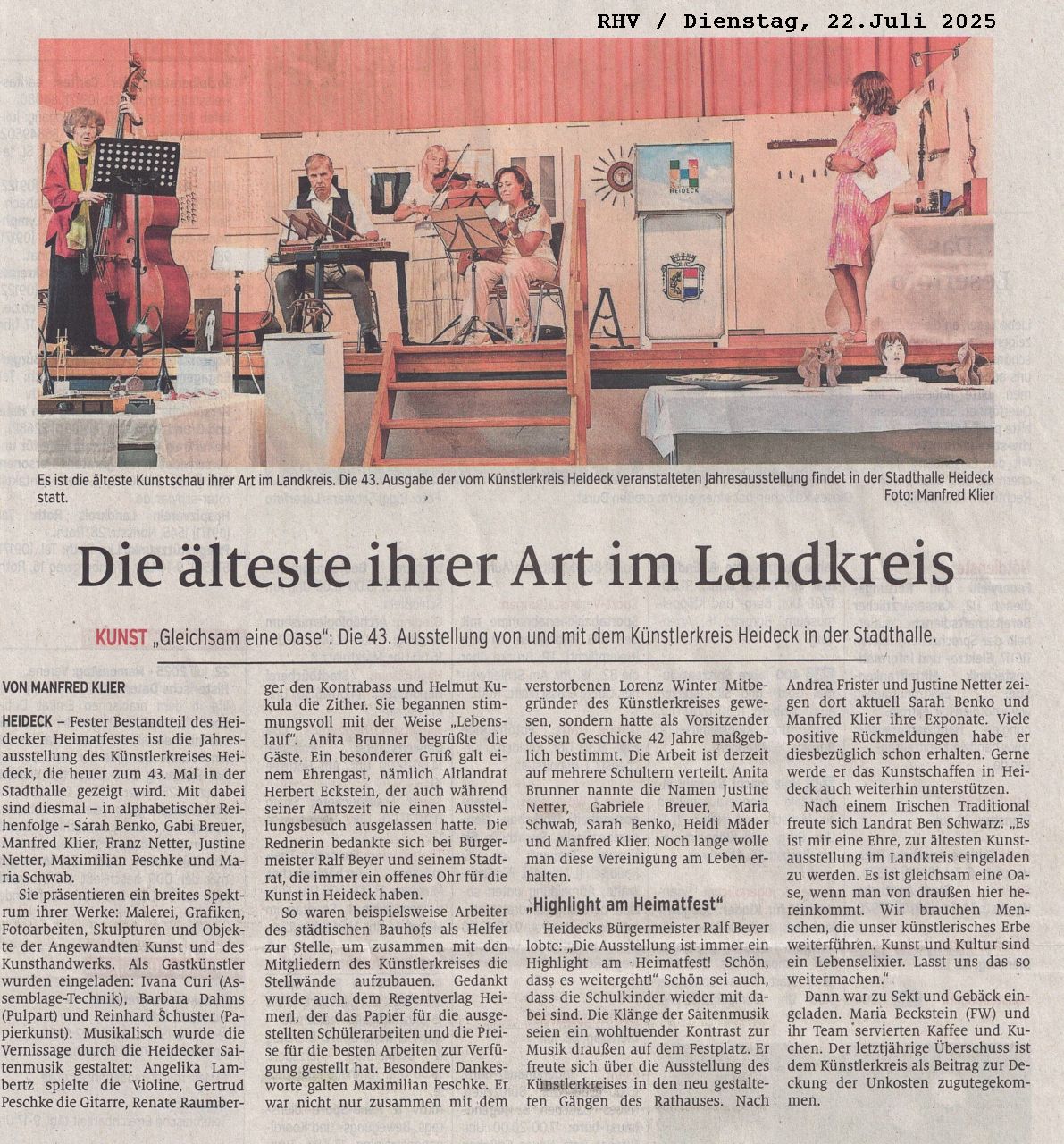 Pressebericht Vernissage 2025 