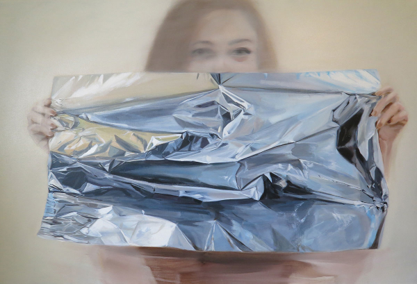 Sarah Benko Esther behind the folie 120x80 cm 